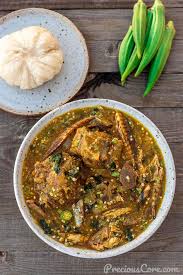 Okro soup, swallow with Turkey